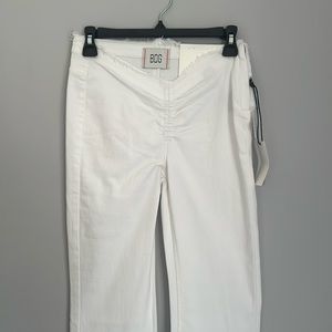 ruched dipped v flare